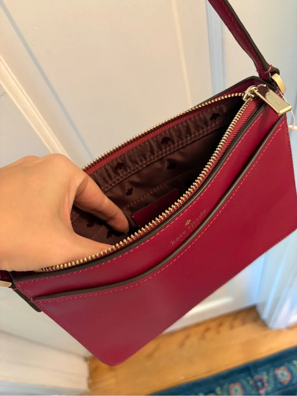 kate spade New York Merlot Saffiano Crossbody Bag